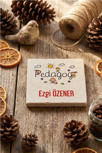 Pedagog Kişiye Özel Bardak Altlığı