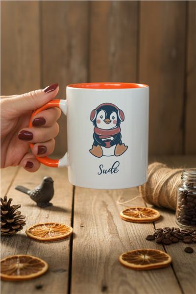 Penguen Kişiye Özel Kupa Bardak Standart