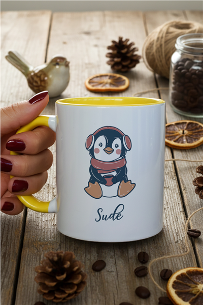 Penguen Kişiye Özel Kupa Bardak Standart