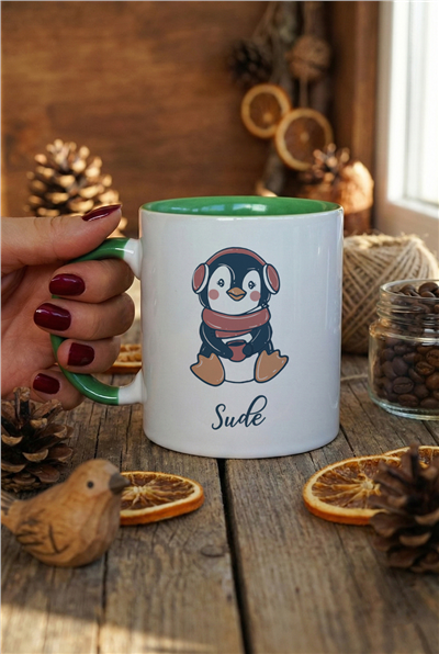 Penguen Kişiye Özel Kupa Bardak Standart