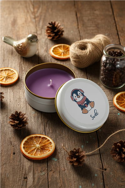 Penguen Kişiye Özel Mum