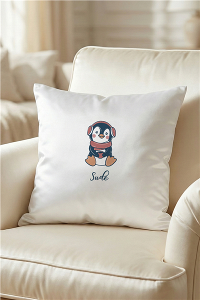 Penguen Kişiye Özel Yastık