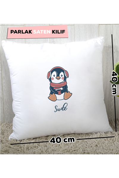 Penguen Kişiye Özel Yastık