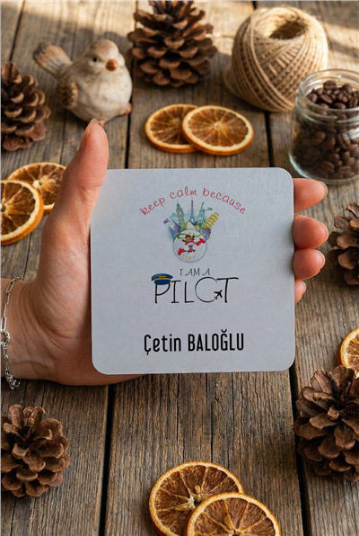 Pilot Kişiye Özel Bardak Altlığı