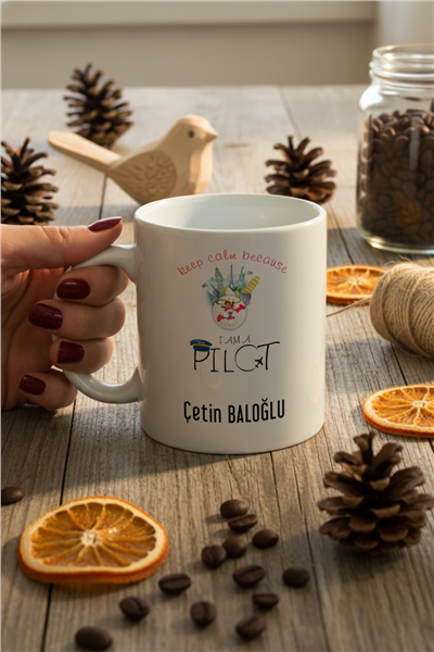 Pilot Kişiye Özel Kupa Bardak Standart