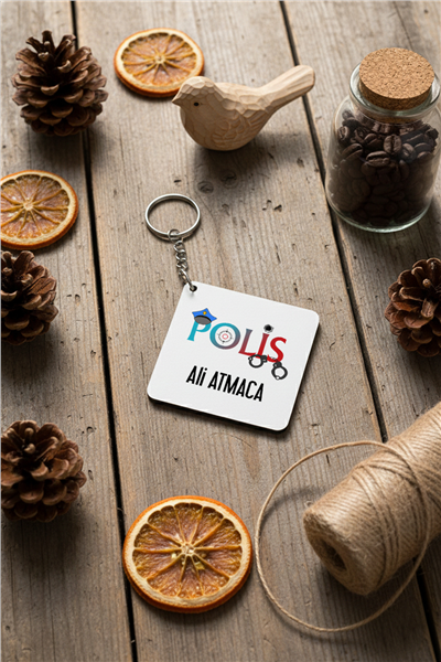 Polis Kişiye Özel Anahtarlık