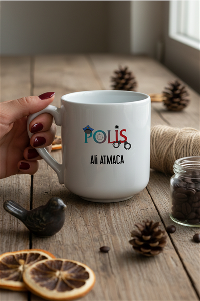 Polis Kişiye Özel Kupa Bardak Standart