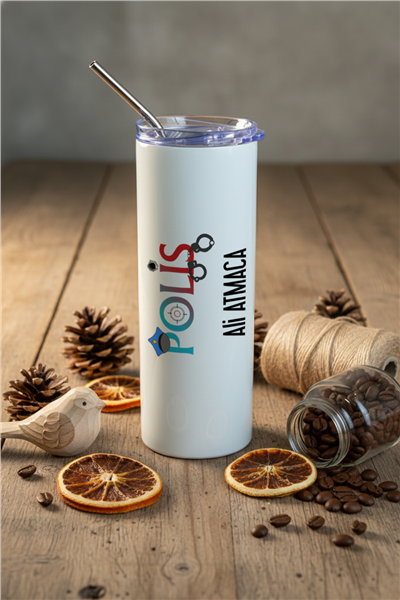 Polis Kişiye Özel Pipetli Çelik Termos