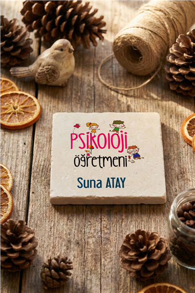 Psikoloji Öğretmeni Kişiye Özel Bardak Altlığı