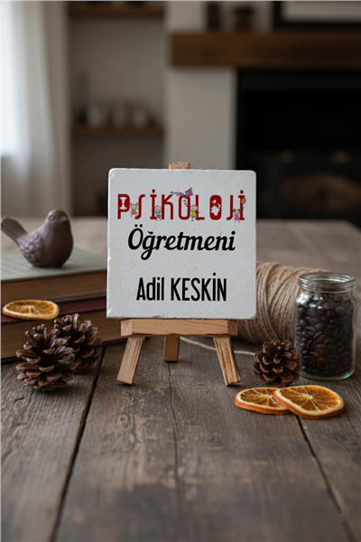 Psikoloji Öğretmeni Kişiye Özel Dekoratif Taş İsimlik
