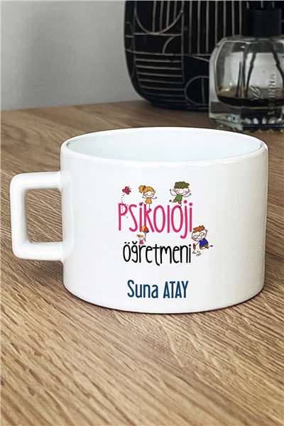 Psikoloji Öğretmeni Kişiye Özel Lüks Fincan