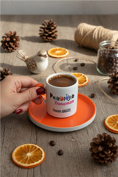 Psikolojik Danışman Kişiye Özel Türk Kahvesi Fincanı
