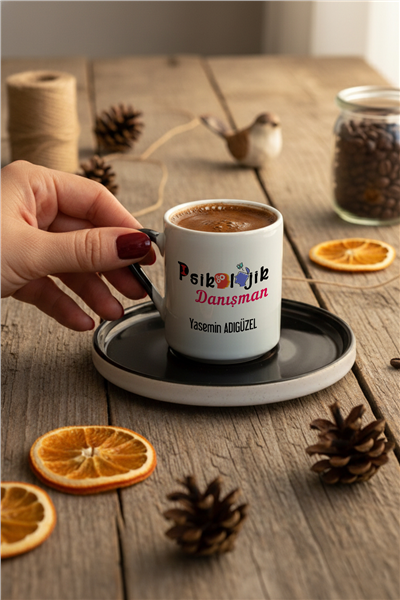 Psikolojik Danışman Kişiye Özel Türk Kahvesi Fincanı
