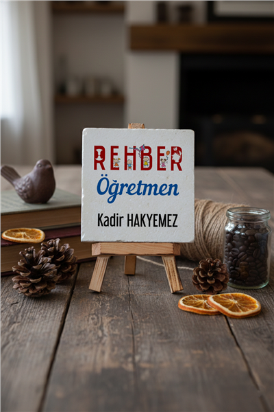 Rehber Öğretmeni Kişiye Özel Dekoratif Taş İsimlik