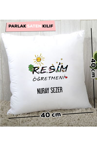 Resim Öğretmeni Kişiye Özel Yastık