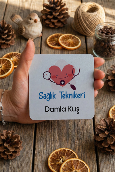 Sağlık Teknikeri Kişiye Özel Bardak Altlığı