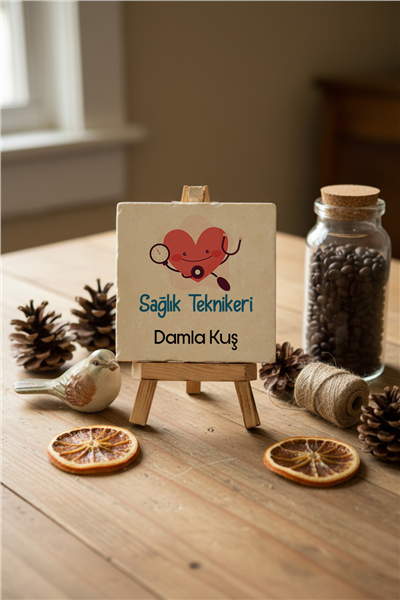 Sağlık Teknikeri Kişiye Özel Dekoratif Taş İsimlik