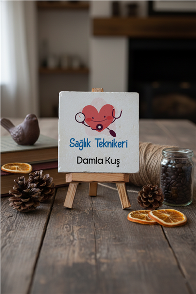 Sağlık Teknikeri Kişiye Özel Dekoratif Taş İsimlik