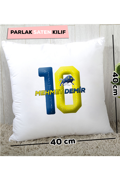 Sarı Lacivert Taraftar Kişiye Özel Yastık