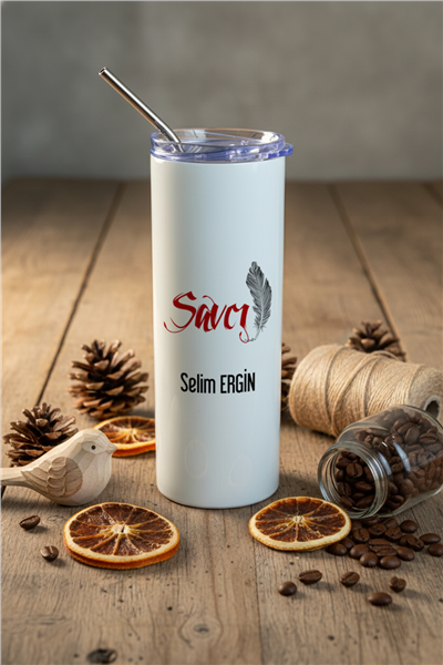 Savcı Kişiye Özel Pipetli Çelik Termos