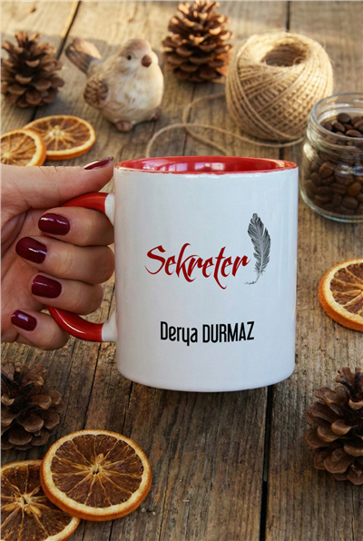 Sekreter Kişiye Özel Kupa Bardak Standart