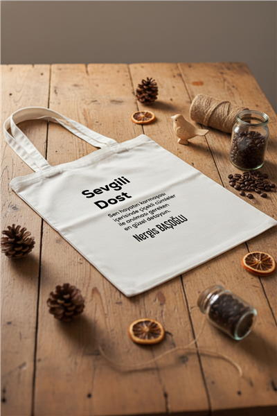 Sevgili Dost Kişiye Özel Bez Çanta