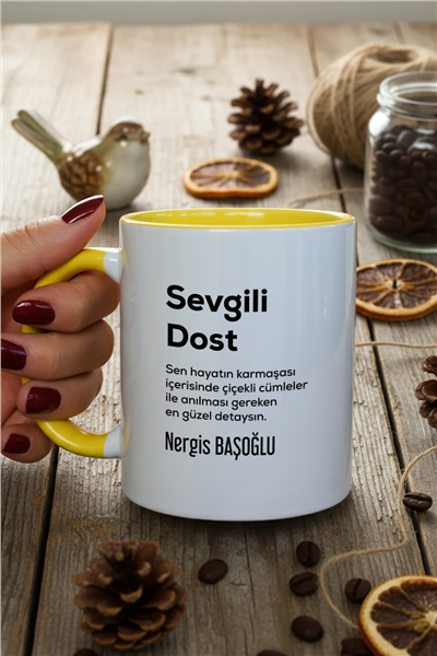 Sevgili Dost Kişiye Özel Kupa Bardak Standart