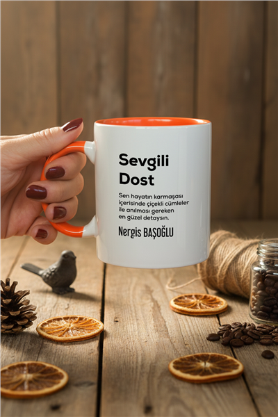 Sevgili Dost Kişiye Özel Kupa Bardak Standart