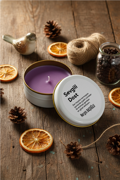 Sevgili Dost Kişiye Özel Mum