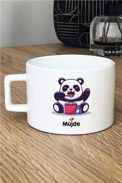 Sevimli Panda Kişiye Özel Lüks Fincan