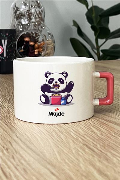 Sevimli Panda Kişiye Özel Lüks Fincan