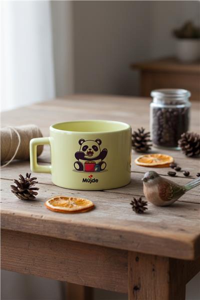 Sevimli Panda Kişiye Özel Lüks Pastel Fincan