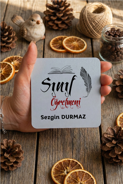 Sınıf Öğretmeni Kişiye Özel Bardak Altlığı