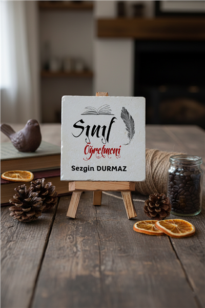 Sınıf Öğretmeni Kişiye Özel Dekoratif Taş İsimlik