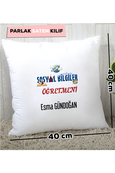 Sosyal Bilgiler Öğretmeni Kişiye Özel Yastık