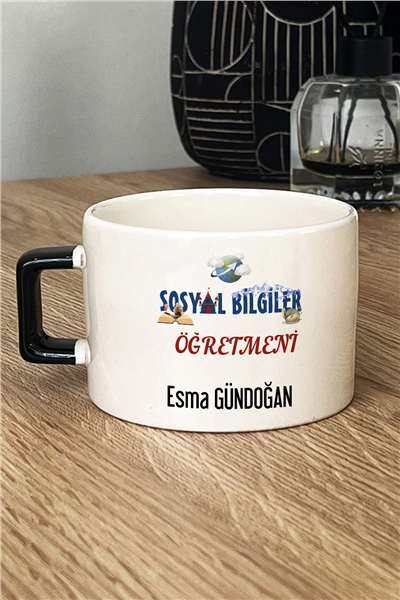 Sosyal Bilgiler Öğretmeni Kişiye Özel Lüks Fincan