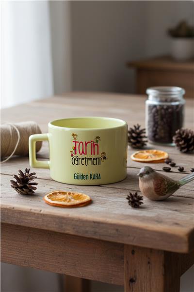 Tarih Öğretmeni Kişiye Özel Lüks Pastel Fincan