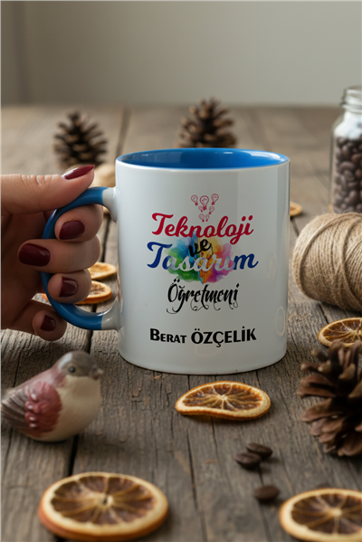 Teknoloji ve Tasarım Öğretmeni Kişiye Özel Kupa Bardak Standart
