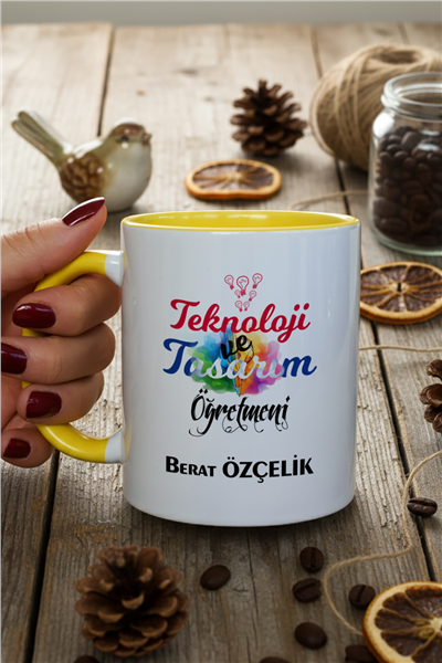 Teknoloji ve Tasarım Öğretmeni Kişiye Özel Kupa Bardak Standart