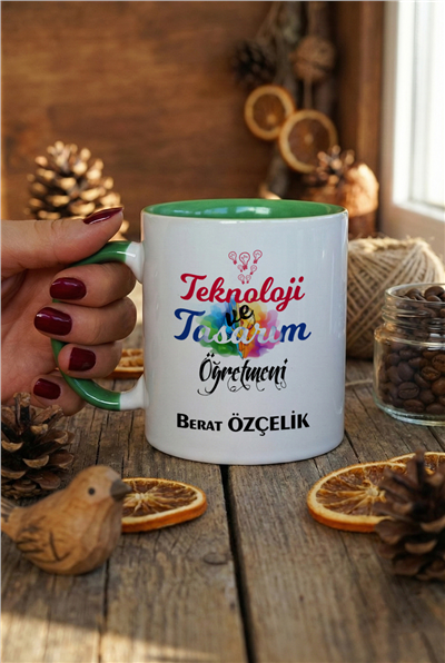 Teknoloji ve Tasarım Öğretmeni Kişiye Özel Kupa Bardak Standart