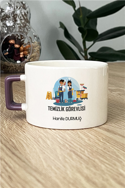 Temizlik Görevlisi Kişiye Özel Lüks Fincan