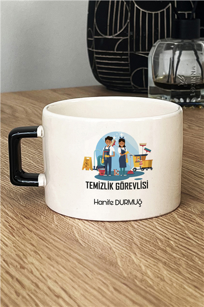 Temizlik Görevlisi Kişiye Özel Lüks Fincan