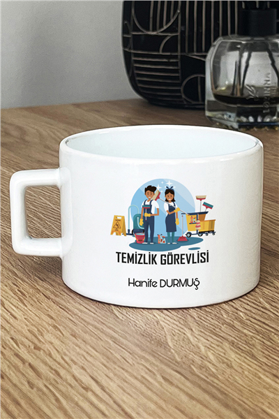 Temizlik Görevlisi Kişiye Özel Lüks Fincan