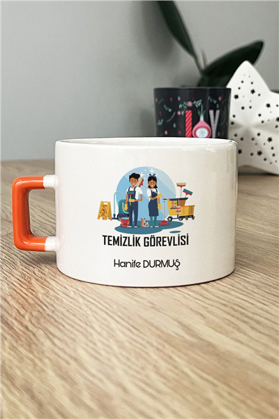 Temizlik Görevlisi Kişiye Özel Lüks Fincan