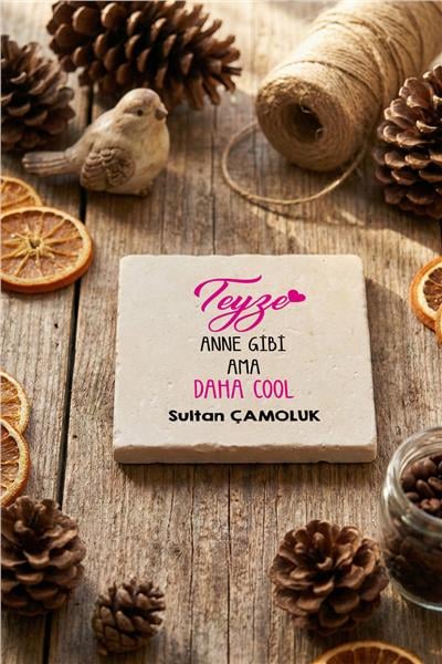 Teyze Daha Cool Kişiye Özel Bardak Altlığı