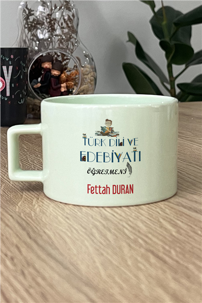 Türk Dili ve Edebiyatı Öğretmeni Kişiye Özel Lüks Pastel Fincan