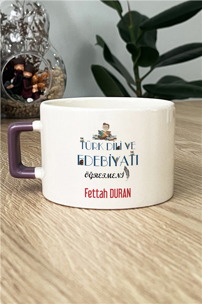 Türk Dili ve Edebiyatı Öğretmeni Kişiye Özel Lüks Fincan