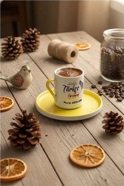 Türkçe Öğretmeni Kişiye Özel Türk Kahvesi Fincanı