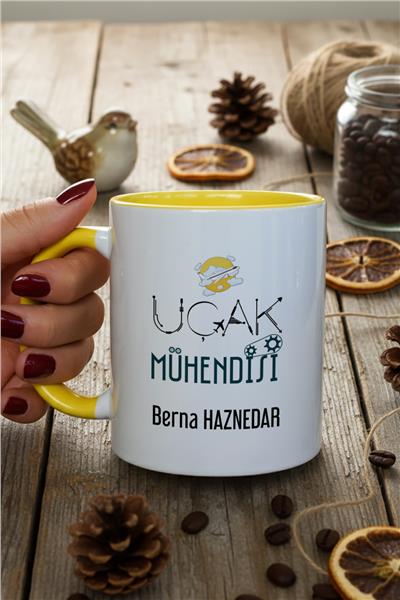 Uçak Mühendisi Kişiye Özel Kupa Bardak Standart