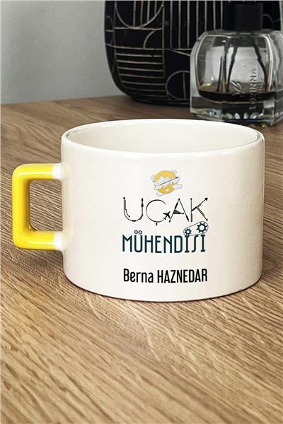 Uçak Mühendisi Kişiye Özel Lüks Fincan